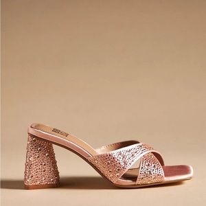 Bibi Lou Shay Crystal Heels (neutral-pink) size 36
